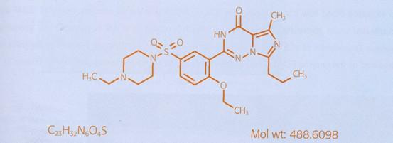 Химическая формула препарата Левитра (Варденафила гидрохлорид, BAY 38-9456)