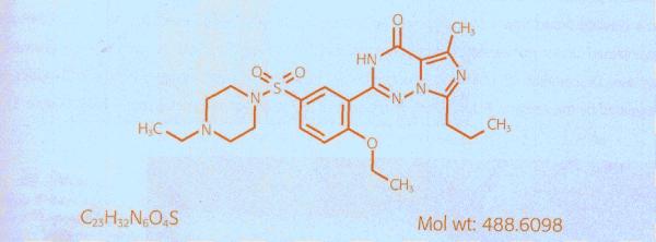 Химическая формула препарата Левитра (Варденафила гидрохлорид, BAY 38-9456)